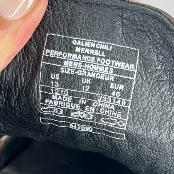 Merrell Galien Chili Brown Leather Hook and Loop Sandals Size 13/46 - Picture 11 of 11